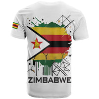 Spirit of Zimbabwe T Shirt Tribal Patterns, Flag Colors and Symbol of Peace
