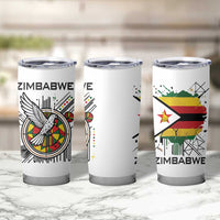 Spirit of Zimbabwe Tumbler Cup Tribal Patterns, Flag Colors and Symbol of Peace