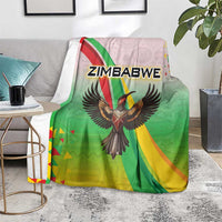 Zimbabwe Vibe Blanket Tribal-Inspired Background with Geometric Flag Color Design