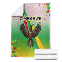 Zimbabwe Vibe Blanket Tribal-Inspired Background with Geometric Flag Color Design