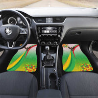 Zimbabwe Vibe Car Mats Tribal-Inspired Background with Geometric Flag Color Design