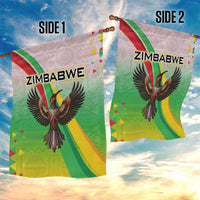 Zimbabwe Vibe Garden Flag Tribal-Inspired Background with Geometric Flag Color Design
