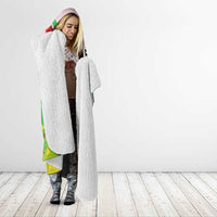 Zimbabwe Vibe Hooded Blanket Tribal-Inspired Background with Geometric Flag Color Design
