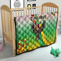 Zimbabwe Vibe Quilt Tribal-Inspired Background with Geometric Flag Color Design