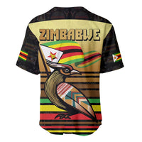 Zimbabwe Pride Baseball Jersey Zimbabwean Bird, Tribal Patterns and Pan-African Colors