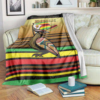 Zimbabwe Pride Blanket Zimbabwean Bird, Tribal Patterns and Pan-African Colors