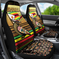 Zimbabwe Pride Car Seat Cover Zimbabwean Bird, Tribal Patterns and Pan-African Colors