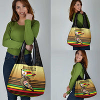 Zimbabwe Pride Grocery Bag Zimbabwean Bird, Tribal Patterns and Pan-African Colors