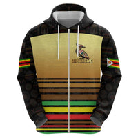 Zimbabwe Pride Hoodie Zimbabwean Bird, Tribal Patterns and Pan-African Colors