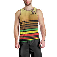 Zimbabwe Pride Men Tank Top Zimbabwean Bird, Tribal Patterns and Pan-African Colors