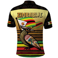 Zimbabwe Pride Polo Shirt Zimbabwean Bird, Tribal Patterns and Pan-African Colors