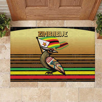 Zimbabwe Pride Rubber Doormat Zimbabwean Bird, Tribal Patterns and Pan-African Colors