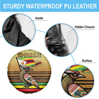 Zimbabwe Pride Spare Tire Cover Zimbabwean Bird, Tribal Patterns and Pan-African Colors