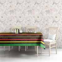 Zimbabwe Pride Tablecloth Zimbabwean Bird, Tribal Patterns and Pan-African Colors