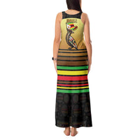 Zimbabwe Pride Tank Maxi Dress Zimbabwean Bird, Tribal Patterns and Pan-African Colors