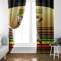 Zimbabwe Pride Window Curtain Zimbabwean Bird, Tribal Patterns and Pan-African Colors