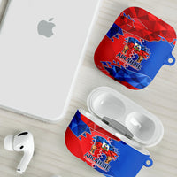 Haiti Flag Day Arcahaie 1803 AirPods Case Geometric Low Poly Flag Art - Birthplace Of Liberty Graphic