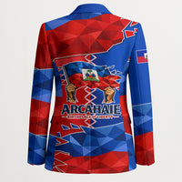 Haiti Flag Day Arcahaie 1803 Blazer Geometric Low Poly Flag Art - Birthplace Of Liberty Graphic