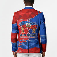 Haiti Flag Day Arcahaie 1803 Blazer Geometric Low Poly Flag Art - Birthplace Of Liberty Graphic