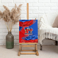 Haiti Flag Day Arcahaie 1803 Canvas Wall Art Geometric Low Poly Flag Art - Birthplace Of Liberty Graphic