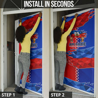 Haiti Flag Day Arcahaie 1803 Door Cover Geometric Low Poly Flag Art - Birthplace Of Liberty Graphic