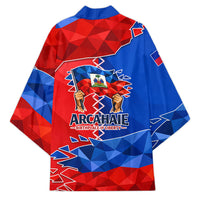 Haiti Flag Day Arcahaie 1803 Kimono Geometric Low Poly Flag Art - Birthplace Of Liberty Graphic