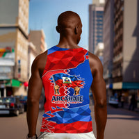 Haiti Flag Day Arcahaie 1803 Men Tank Top Geometric Low Poly Flag Art - Birthplace Of Liberty Graphic