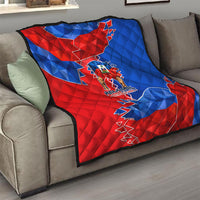 Haiti Flag Day Arcahaie 1803 Quilt Geometric Low Poly Flag Art - Birthplace Of Liberty Graphic