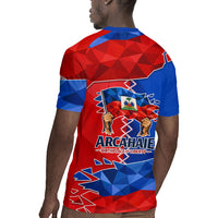 Haiti Flag Day Arcahaie 1803 Rugby Jersey Geometric Low Poly Flag Art - Birthplace Of Liberty Graphic