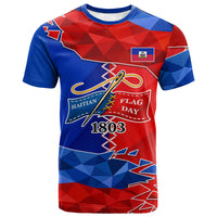 Haiti Flag Day Arcahaie 1803 T shirt Geometric Low Poly Flag Art - Birthplace Of Liberty Graphic