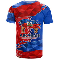 Haiti Flag Day Arcahaie 1803 T shirt Geometric Low Poly Flag Art - Birthplace Of Liberty Graphic