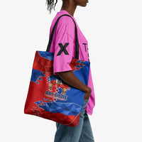 Haiti Flag Day Arcahaie 1803 Tote Bag Geometric Low Poly Flag Art - Birthplace Of Liberty Graphic