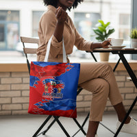 Haiti Flag Day Arcahaie 1803 Tote Bag Geometric Low Poly Flag Art - Birthplace Of Liberty Graphic
