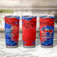 Haiti Flag Day Arcahaie 1803 Tumbler Cup Geometric Low Poly Flag Art - Birthplace Of Liberty Graphic