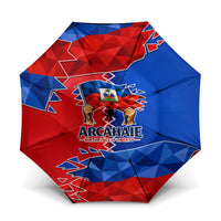 Haiti Flag Day Arcahaie 1803 Umbrella Geometric Low Poly Flag Art - Birthplace Of Liberty Graphic