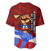 Haiti Flag Day Soul Of The Free L Union Fait La Force Baseball Jersey Peace Dove And Power Fist Art With Hibiscus And Broken Chains