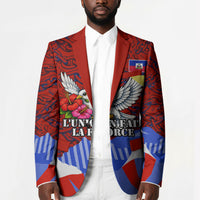 Haiti Flag Day Soul Of The Free L Union Fait La Force Blazer Peace Dove And Power Fist Art With Hibiscus And Broken Chains