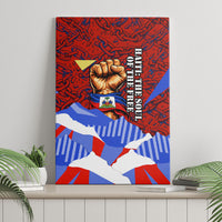 Haiti Flag Day Soul Of The Free L Union Fait La Force Canvas Wall Art Peace Dove And Power Fist Art With Hibiscus And Broken Chains