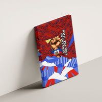 Haiti Flag Day Soul Of The Free L Union Fait La Force Canvas Wall Art Peace Dove And Power Fist Art With Hibiscus And Broken Chains
