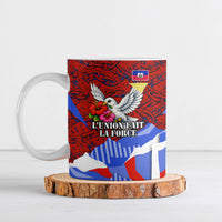 Haiti Flag Day Soul Of The Free L Union Fait La Force Ceramic Mug Peace Dove And Power Fist Art With Hibiscus And Broken Chains