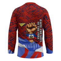 Haiti Flag Day Soul Of The Free L Union Fait La Force Hockey Jersey Peace Dove And Power Fist Art With Hibiscus And Broken Chains