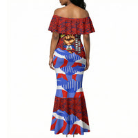 Haiti Flag Day Soul Of The Free L Union Fait La Force Mermaid Dress Peace Dove And Power Fist Art With Hibiscus And Broken Chains