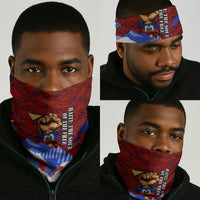 Haiti Flag Day Soul Of The Free L Union Fait La Force Neck Gaiter Peace Dove And Power Fist Art With Hibiscus And Broken Chains
