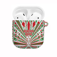Burundi Pride Beat Of 1962 Independence Day AirPods Case Traditional Karyenda Drummer Art With Flag Sunburst Design