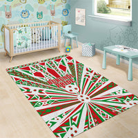 Burundi Pride Beat Of 1962 Independence Day Area Rug Traditional Karyenda Drummer Art With Flag Sunburst Design