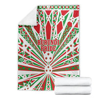 Burundi Pride Beat Of 1962 Independence Day Blanket Traditional Karyenda Drummer Art With Flag Sunburst Design