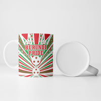Burundi Pride Beat Of 1962 Independence Day Ceramic Mug Traditional Karyenda Drummer Art With Flag Sunburst Design