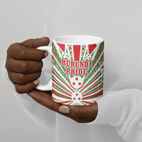 Burundi Pride Beat Of 1962 Independence Day Ceramic Mug Traditional Karyenda Drummer Art With Flag Sunburst Design