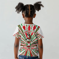 Burundi Pride Beat Of 1962 Independence Day Kid T shirt Traditional Karyenda Drummer Art With Flag Sunburst Design