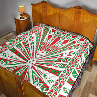 Burundi Pride Beat Of 1962 Independence Day Quilt Traditional Karyenda Drummer Art With Flag Sunburst Design